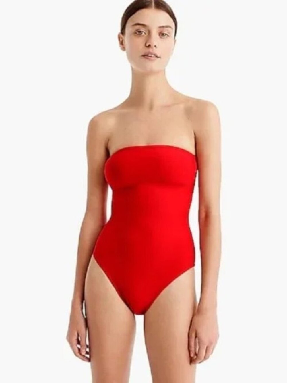 J. Crew Cross-back Bandeau Swimsuit